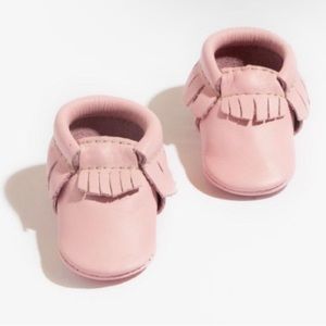 Newborn Rose Pink Freshly Picked Moccasins